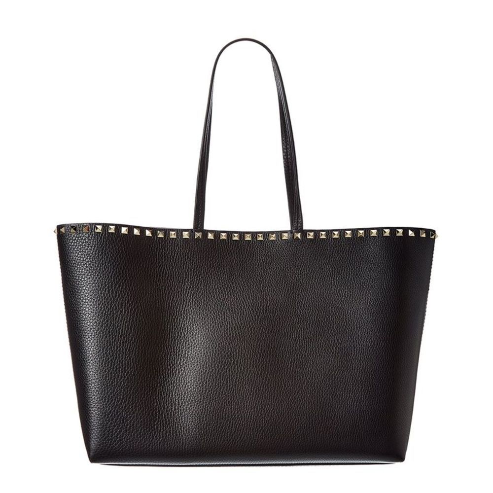 Valentino Rockstud Large Grainy Leather Shopper Tote - Picture 2 of 4
